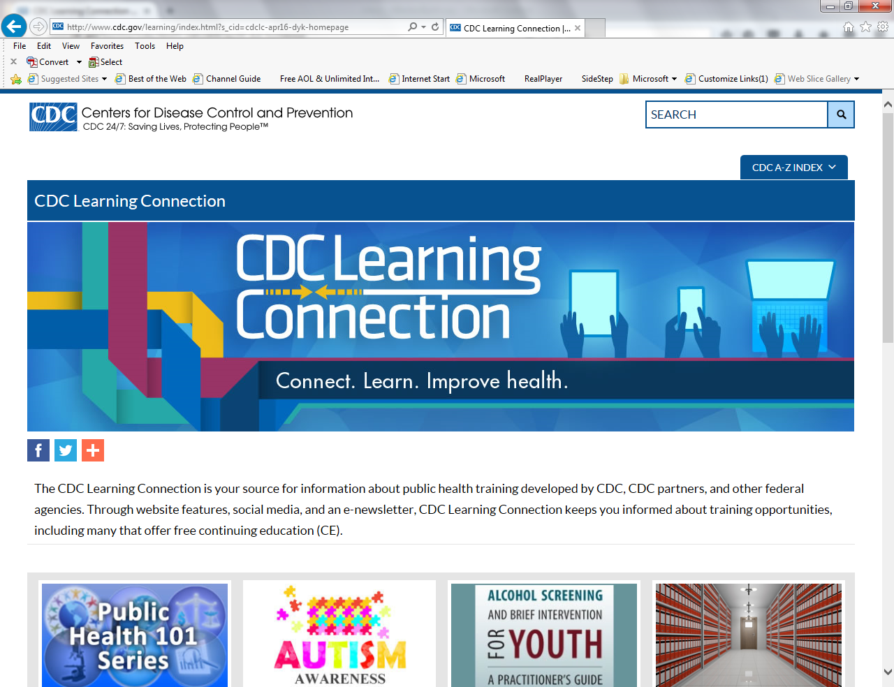 New CDC Learning Connection Website Launched